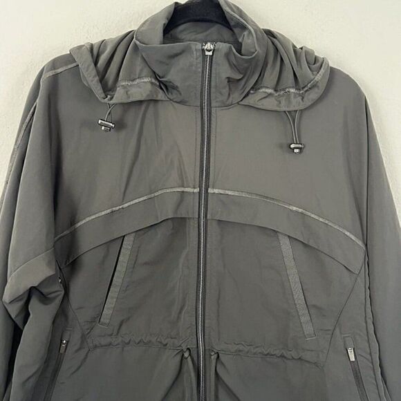 Athleta Rain to Shine Jacket Hooded Charcoal Gray Jacket Women's Size XXS Active - Picture 7 of 11